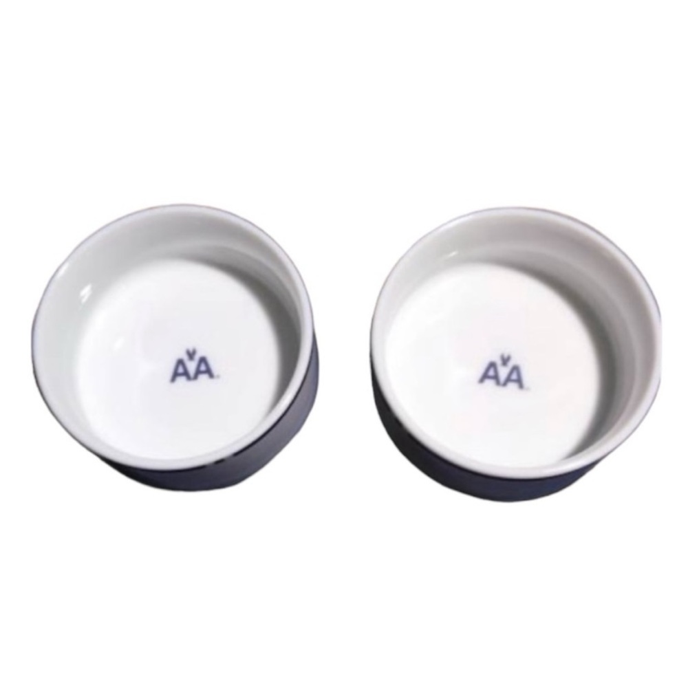 American Airline Nut Bowls White and Blue
